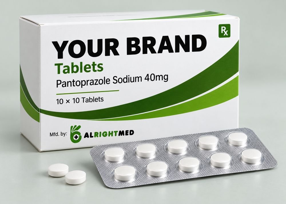 Pantoprazole Tablets — Pantoprazole Sodium 40mg, manufactured under your brand by Alrightmed