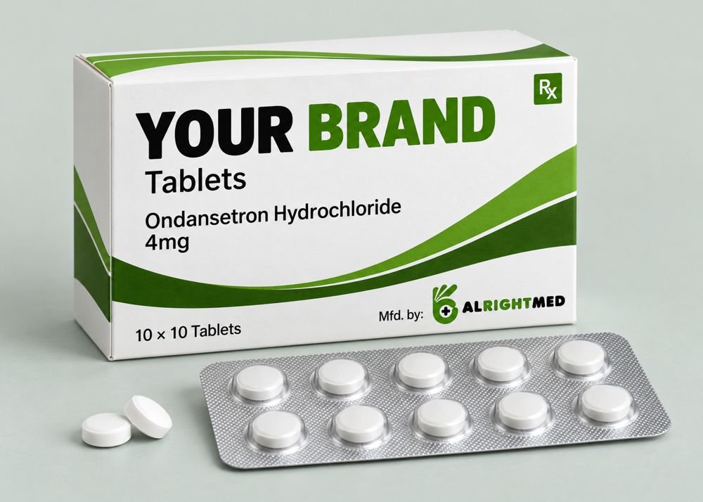 Ondansetron Tablets — Ondansetron Hydrochloride 4mg / 8mg, manufactured under your brand by Alrightmed