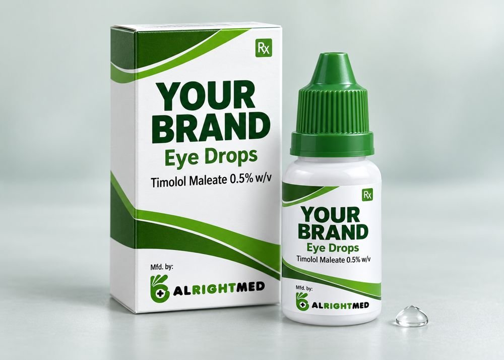 Timolol Eye Drops — Timolol Maleate 0.5% w/v, manufactured under your brand by Alrightmed