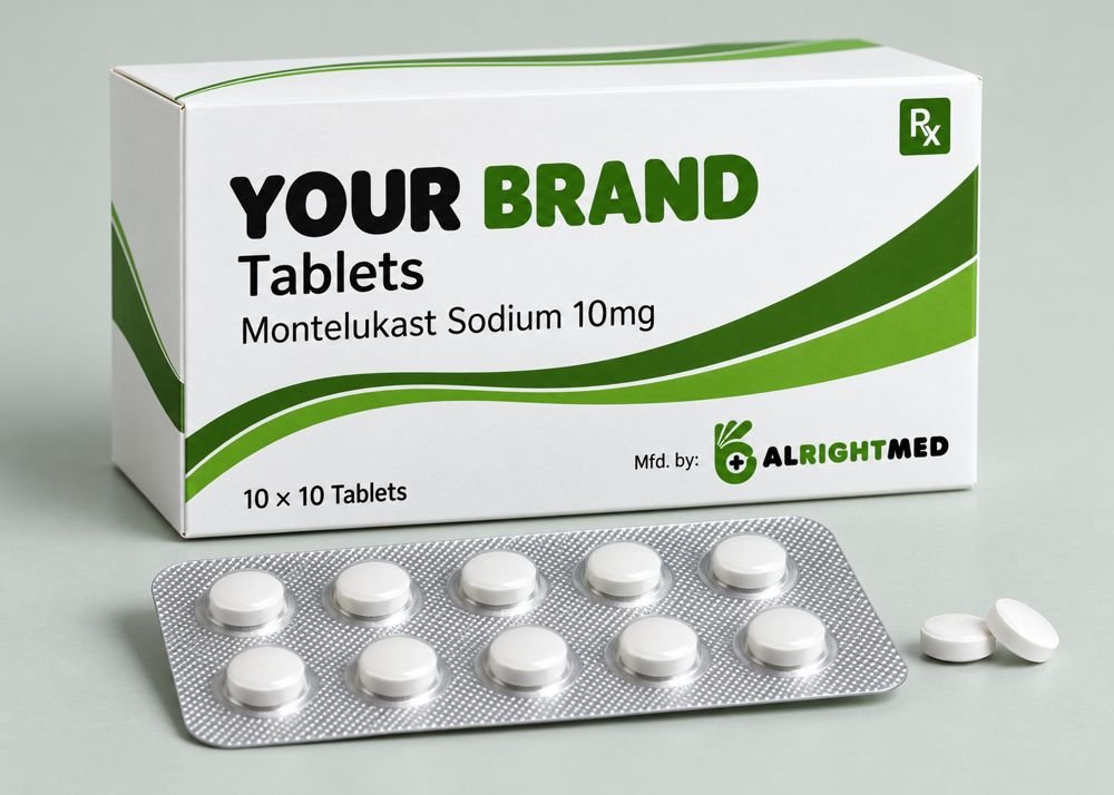Montelukast Tablets — Montelukast Sodium 10mg, manufactured under your brand by Alrightmed