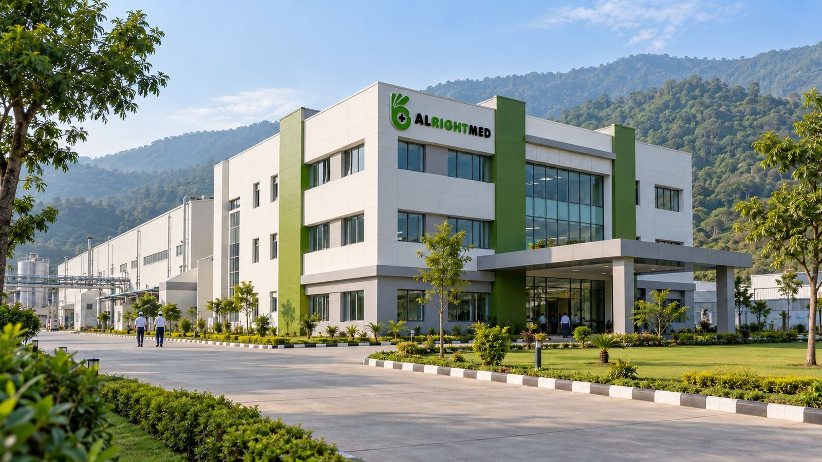 Alrightmed manufacturing plant building at Jharmajri, Baddi